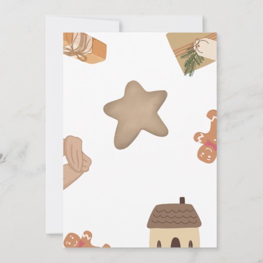 Bruin Favoriete Dingen Exchange Gift Kerstmis Kaart (Achterkant)