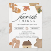 Bruin Favoriete Dingen Exchange Gift Kerstmis Kaart (Voorkant / Achterkant)