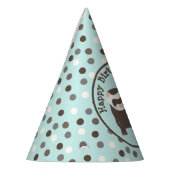 Bruin Ferret Mint Groen Gepersonaliseerde Verjaard Feesthoedjes (Links)