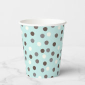 Bruin Ferret Mint Groen Polka Dot Party Papieren Bekers (Achterkant)