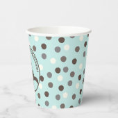 Bruin Ferret Mint Groen Polka Dot Party Papieren Bekers (Links)
