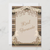 Bruin Fiesta doopsel en eerste verjaardag jongen Kaart (Achterkant)