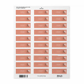Bruin Fietspaar Bruiloft Retouradres Label (Full Sheet)