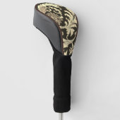 Bruin Fleur Antiek Golfheadcover (Schuin)