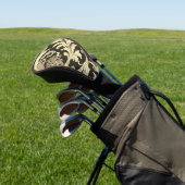Bruin Fleur Antiek Golfheadcover (Insitu)