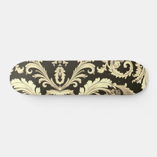 Bruin Fleur Antiek Persoonlijk Skateboard (Horizontaal)