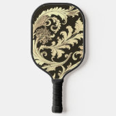 Bruin Fleur Antiek Pickleball Paddle (Achterkant)