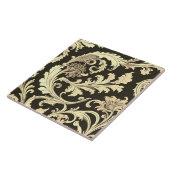 Bruin Fleur Antiek Tegeltje (Zijkant)