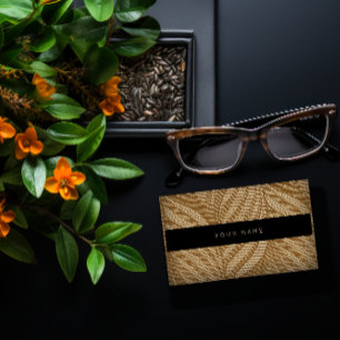 Bruin Floral Ornament Gold Lace Black Vip Visitekaartje