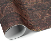 Bruin Floral Rustic Wood Cadeaupapier (Rol Hoek)