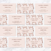 Bruin Floral substitute leraar Visitekaartje