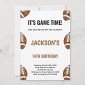 Bruin Football Birthday-uitnodigingen Kaart (Voorkant)
