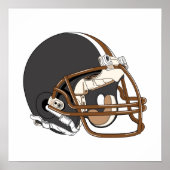 Bruin Football Helmet Poster (Voorkant)