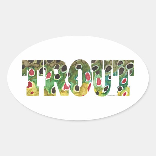 Bruin forelontwerp ovale sticker (Voorkant)