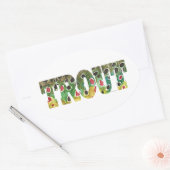 Bruin forelontwerp ovale sticker (Envelop)