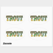 Bruin forelontwerp ovale sticker (Vel)
