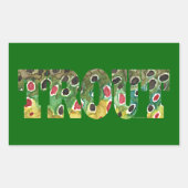 Bruin forelontwerp rechthoekige sticker (Voorkant)