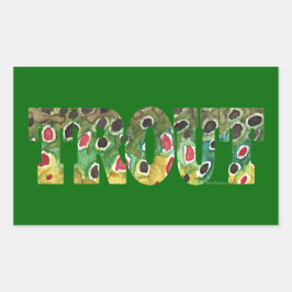 Bruin forelontwerp rechthoekige sticker