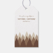Bruin Forest Range Woodland bruiloft Cadeaulabel (Voorkant)