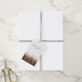 Bruin Forest Range Woodland bruiloft Cadeaulabel