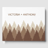 Bruin Forest Range Woodland bruiloft Gastenboek (Voorkant)