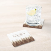 Bruin Forest Range Woodland bruiloft Kartonnen Onderzetters (Insitu)