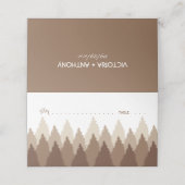 Bruin Forest Range Woodland bruiloft Plaatskaartje (Buitenkant ongevouwen)