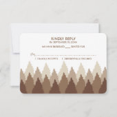 Bruin Forest Range Woodland bruiloft RSVP (Voorkant)