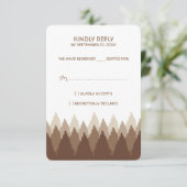 Bruin Forest Range Woodland bruiloft RSVP Kaartje (Staand voorkant)