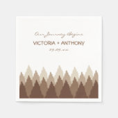 Bruin Forest Range Woodland bruiloft Servet (Voorkant)