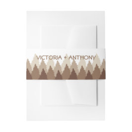 Bruin Forest Range Woodland bruiloft Uitnodigingen Wikkel