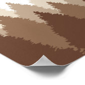 Bruin Forest Range Woodland bruiloft zitgrafiek Poster (Hoek)