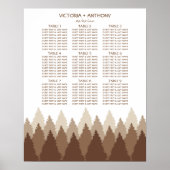 Bruin Forest Range Woodland bruiloft zitgrafiek Poster (Voorkant)