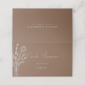 Bruin formeel Roos Plaatskaartje (Buitenkant ongevouwen)