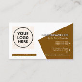 Bruin formele QR-code Professioneel Corporate Mode Visitekaartje (Voorkant)