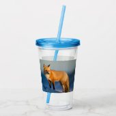 Bruin Fox Acryl Drinkbeker (Achterkant)