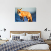 Bruin Fox Canvas Afdruk (Insitu (Slaapkamer))