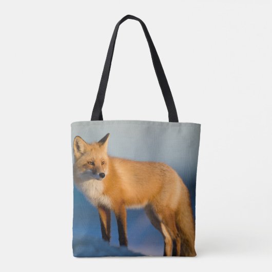 Bruin Fox Canvas tas (Achterkant)