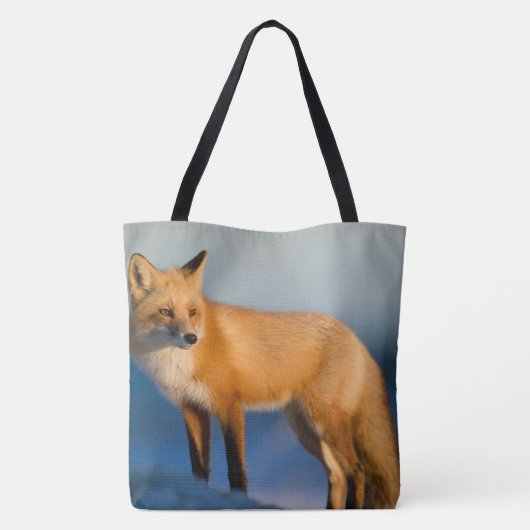 Bruin Fox Canvas tas (Achterkant)