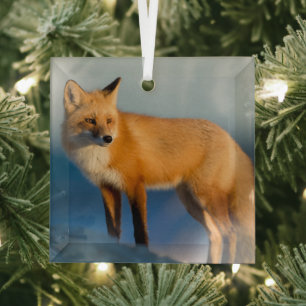 Bruin Fox Glas Ornament