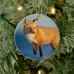 Bruin Fox Keramisch Ornament