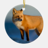 Bruin Fox Keramisch Ornament (Voorkant)