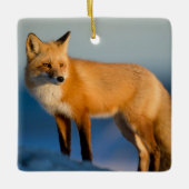 Bruin Fox Keramisch Ornament (Voorkant)