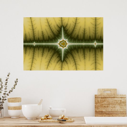 Bruin - Fractaal Poster (Keuken)