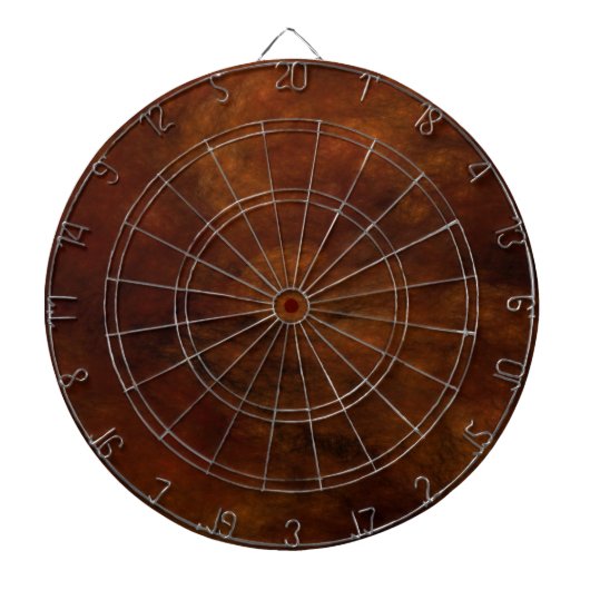 Bruin Fractal Dart Board Dartbord (Voorkant)