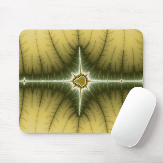 Bruin - Fractal Mousepad Muismat (Met muis)