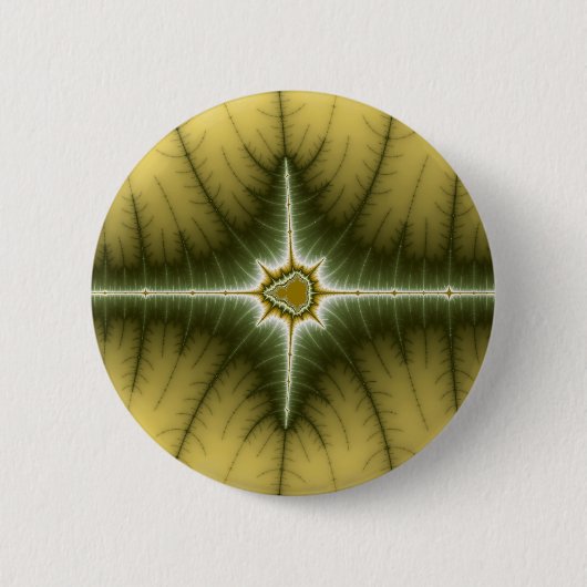 Bruin - Fractal Ronde Button 5,7 Cm (Voorkant)