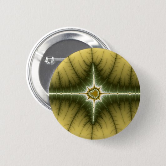 Bruin - Fractal Ronde Button 5,7 Cm (Voorkant /achterkant)
