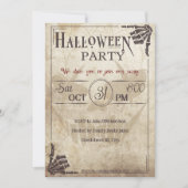 bruin freaky schedel volwassen Halloween feest Kaart (Voorkant)