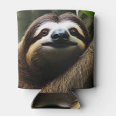 Bruin Fuzzy Sloth, Koelbox Blikjeskoeler (Achterkant)